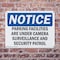 Signmission Parking Facilities Surveillance Patrols OSHA Notice Sign, Plastic, 10in W x 7in L, 2PK OS-2PACK-NS-P-710-L-16321 - alternate 2